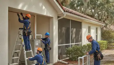 Plumber repairing a leak in Lakeland, FL for a plumbing repair service