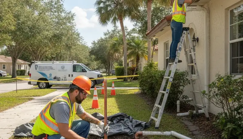 Lakeland, FL plumbing repair technician providing professional leak and pipe repair service