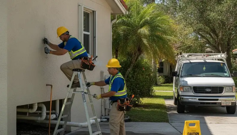 Lakeland, FL plumbing repair technician providing expert residential pipe and leak repair services
