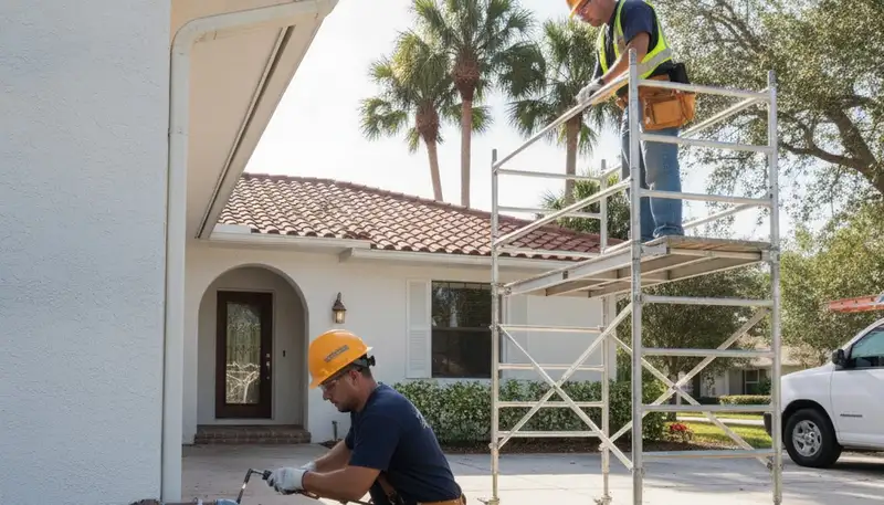 Plumber repairing a leak in Lakeland, FL for plumbing repair service