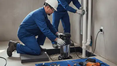 Lakeland, FL plumber installing a sump pump to protect a home from flooding