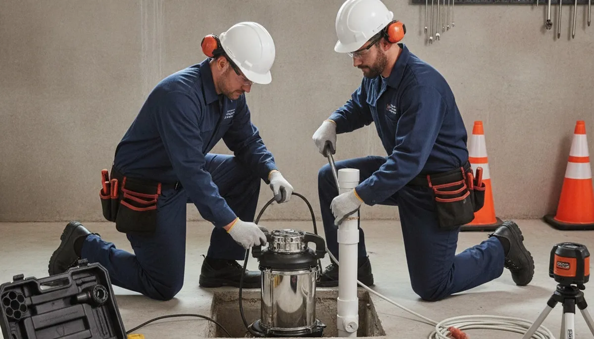 Sump pump installation for Lakeland, FL homes by On Call Plumbers to protect against flooding