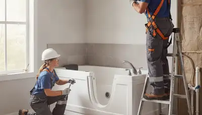 Walk-in tub installation for safer bathing in Lakeland, FL by On Call Plumbers