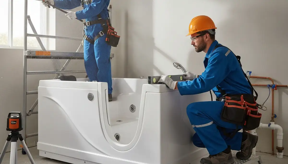 Lakeland, FL plumber installs walk-in tub for safer, accessible bathing in a home